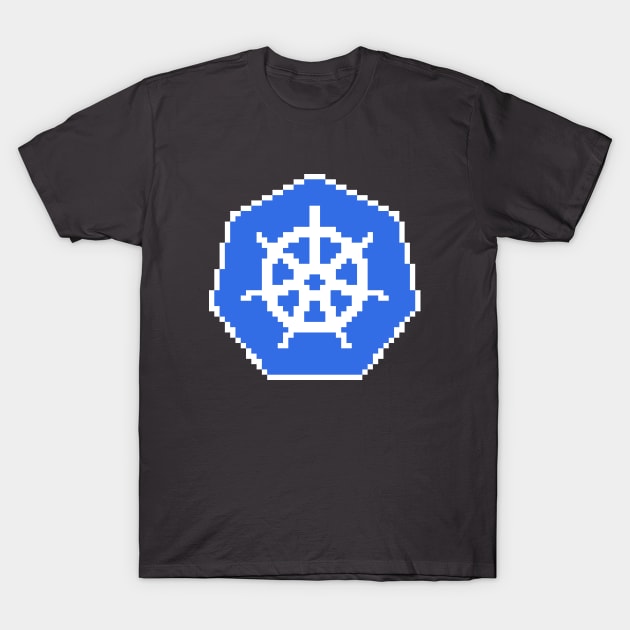 Pixelated Kubernetes T-Shirt by Arkaida